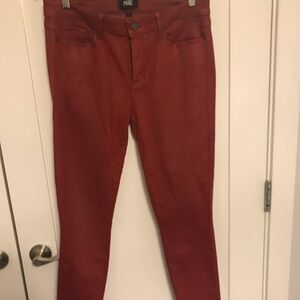 PAIGE Women's Skinny Jeans in Red